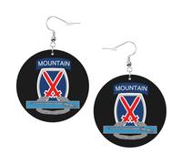 Decorative Earring For Women Army-10th-Mountain-CIB Leather Dangle Drop Earrings Novelty Women Earring for Girl Mother’s Day Party