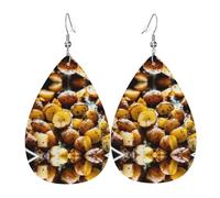 Decorative Earring For Women Garden Potatoes Print Leather Dangle Drop Earrings Novelty Dangle Earring for Decorations Ladies Mother’s Day