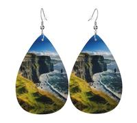 Decorative Earring For Women Ireland Outdoors County Clare The Cliffs Print Leather Earrings Fashion Women Earring for Party Ladies Mother’s Day
