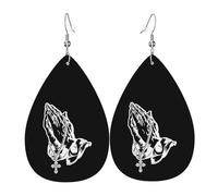 Decorative Earring Praying Hands Rosary Drop Earrings Lightweight Women Earring for Party Anniversary Mother’s Day