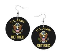 Decorative Earring US Army Retired Drop Earrings Novelty Earring For Women for Mother’s Day Ladies Decorations