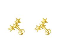 Decorative Earrings G23 | Metal Marking Flat Back Profile 1.2 X 8 Mm Pair Everyday Piercing Jewelry Set Accent