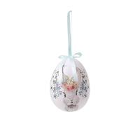 Decorative Easter decorations Easter Egg Foam Wrap Paper Bunny Hanging Ornament For Holiday Party And Home Festive (White, 10cm)