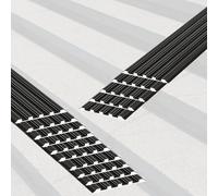 Decorative Edging Stair Nosing Aluminum, Laminate Flooring Edge Trim for Bridging Floor Gaps, Anti-Slip Treads Staircase Edge Protector for Homes/Scholls/Apartments(15 PCS,L 160cm x W 50mm)