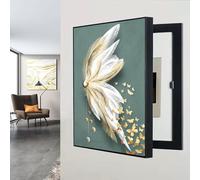 Decorative Electric Box Cover Painting - Modern Wall Art Poster Mural with Frame for Home Living Room