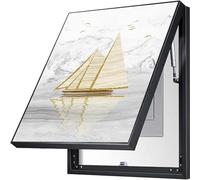 Decorative Electric Meter Box CoverStylish Art with Hydraulic Rod Supports No Drilling Required Ideal for Home & Office Decor