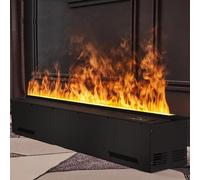 Decorative Electric Water Vapor Fireplace with Humidifier, 3D Atomized Flame, Ultra-Thin Panel for Home, Office, Hotel Decoration