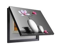 Decorative Electrical Panel Cover, Horizontal Wall Mounted Fuse Box Cover, Modern Flip Up Meter Box Decorative Art, 70x50cm, Hide Electric Meter with Style