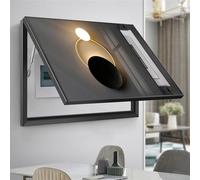 Decorative Electrical Panel Cover Internal Meter Cover, Hide Paintings Ideal with Hydraulic Support for Your Home Paintings(E,60 * 45CM)