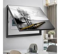 Decorative Electrical Panel Cover Internal Meter Cover, Hide Paintings Ideal with Hydraulic Support for Your Home Paintings(A,50 * 40CM)