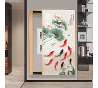 Decorative Electrical Panel Cover, Modern Fuse Box Cabinet, Flip Up Meter Switch Box for Living Room and Office, Stylish Gold Finish, 19.7 x 39.4 inches