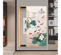 Decorative Electrical Panel Cover, Modern Fuse Box Cabinet, Flip Up Meter Switch Box for Living Room and Office, Stylish Gold Finish, 19.7 x 39.4 inches