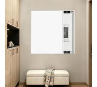 Decorative Electrical Panel Cover, Wall Mounted Fuse Box Cabinet, Modern Distribution Board with Sliding Door, Durable White PS Frame, 16x20 Inch