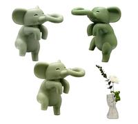Decorative Elephant Plant Stem Holder, 2.64 x 2.28 x 1.70 cm, Sage Green, Vase Accessories