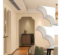 Decorative Entryway Arch Kit Gypsum, Elegant Precurved Doorway Arch Kit Set of 2, Universal Paintable Door Trim Molding for Any Opening(Thick 21cm(8.3"),25x25cm(9.8x9.8"))