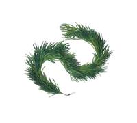 Decorative Fabric Wooden Christmas Magic: Tendrils in Synthetic Style with Soft Pine Cone Feeling, Festive Green Ornament for the Christmas Season. Flaming Cat (Green, 180 x 10 x 4 cm)