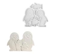 Decorative Family Template Silicone Casting Mold 15.3x15.4cm | Table Shelf Accent Ornament Display, Compact Interior Layout
