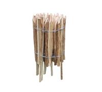 Decorative Fence with Posts, Garden Slat Wooden Hazelnut Fence, Fence Height: 50 cm, Length: 5 m, Distance Between Posts 7-8 cm