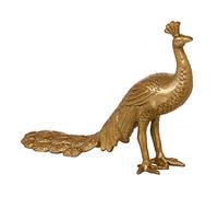 Decorative Figurine 26 x 7 x 19 cm, Golden Peacock