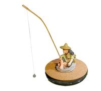 Decorative Figurines Feeder For Shrimp Guppy - Whimsical Floating Statuette, Fish Tank Ornaments, Tank Decor Floating Fisherman Figurines, Small Schooling Species Interactive Toy | Anti