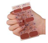 Decorative Fingernail Wraps with Direct-Apply Placement, ZE1052 | Direct-to-Fingernail Decorative Wraps, Color and Pattern Accents for Fingernails, Alternative to Hand-Drawn