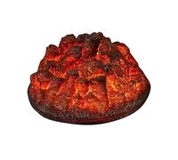 Decorative Fireplace 15.5" Electric Log Set, Round Fireplace Insert, Realistic Resin Logs LED Ember Bed Modern Home Decor