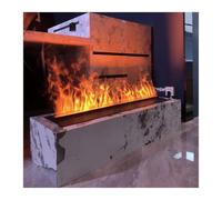 Decorative fireplace Electric Fireplace 3D Atomized Embedded Recessed Simulation Flame Light Electronic Fake(0.7m)