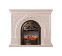 Decorative Fireplace Electric Fireplace Heater with Mantel, Birdcage Shaped Core, 51.1" Freestanding with Remote Control(Bronze)