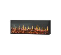 Decorative fireplace Fireplace Realistic Flame Recessed Ultra-thin Decorative One-piece molded fireplace(Medium)