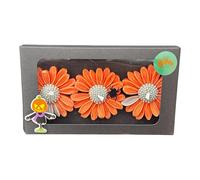 Decorative Floating Candles Set Handmade, Daisy Flower Design, 3-Pack (Halloween Edition)