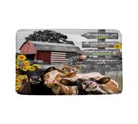 Decorative Floor Mats Rustic Farmhouse Barn Funny Animal Inspirational Quotes Cattle Door Mats Indoor Dirt Trapper Door Mat 40×60cm for Indoor and Outdoor Entrances,Bathroom,Back Door