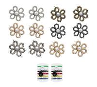 Decorative Flower Metal Buttons Sew On Waist Tighteners Pants Waistband Adjusters for Jeans Dress Clothing Craft Metal Sewing