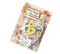 Decorative Flower Sticker Collection with Florals Designs for Scrapbook Albums and Projects Retro Supplies