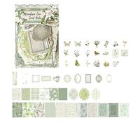 Decorative Flower Sticker Collection with Florals Designs for Scrapbook Albums and Projects Retro Supplies