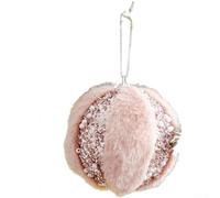 Decorative Foam Ball with Glitter, Pearls, and Sequins for Seasonal Hanging on Trees and Windows, Lightweight and Holiday Accent (F)