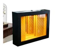 Decorative Frame For Desk | Illuminated Table Decoration With 3D Mirror abyss | Art Frame Bedside Lamps | For Men Tenant Homeowners Living Room Bedroom Office Office