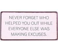 Decorative Fridge Magnet for Home Never forget who helped you out while.... 5cm x 10cm