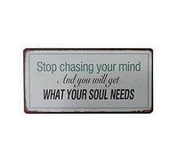 Decorative Fridge Magnet for Home Stop chasing your mind... 5cm x 10cm