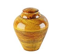 Decorative Funeral Burial Urn Wooden Urns for Human Ashes Adult Female/Male Large Cremation Urns for Adult Human Ashes (Small: 4x4x5 Inches)