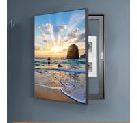 Decorative Fuse Box Cover Cabinet with Frame, 40x50cm - Wall-Mounted Art Panel to Hide Electric Meter & Power Switch Box for Living Room, Bedroom & Hallway Home Decor