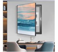 Decorative Fuse Box Cover Cabinet with Frame, 45x55cm - Wall-Mounted Art Panel to Hide Electric Meter & Power Switch Box for Living Room, Bedroom & Hallway Home Decor