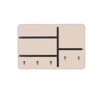 Decorative Fuse Box Cover - Minimalist Style Design, with Storage Shelves and Hooks, Easy Installation, or Living Room, Bedroom A-Cream 50 * 40cm