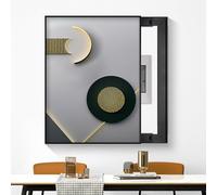 Decorative Fuse Box Cover - Retro Minimalist Style, Geometric Art Patterns, Easy Installation, for Living Room, Bedroom E 50x60cm