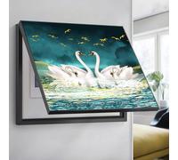 Decorative Fuse Box Cover, Wall Mounted Electrical Panel Hide, Breaker Box Cover for Home and Office, 40x50cm (15.7x19.7in), Easy Installation and Aesthetic Design