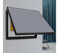 Decorative Fuse Box Covers Conceal The Electricity Meter, Wall Mounted Wooden Panel Cabinet with Flip Design, Consumer Unit Hidden Circuit Breaker Panel Horizontal Gray 80 x 60cm