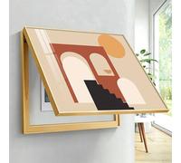 Decorative Fuse Box Covers,Hide Electrical Panel Meter Breaker Wall Mounted Cover,Decorative Creative Switch Box Electric With Flip-top Door Living Room And Office Hotel(Gold,60cm*80cm(23.6*31.5IN))