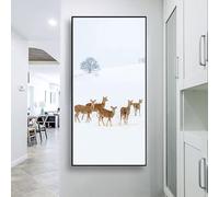 Decorative Fuse Box Covers, Hide Electrical Panel Meter Breaker Wall Mounted Cover, Electric Meter Box Decorative Painting, for Living Room Home Office(Black 7,40 * 80cm/16 * 31.5in)
