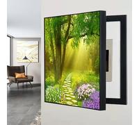 Decorative Fuse Box Covers Meter Box Decorative Painting, Hidden Circuit Breaker Box Cover, Wall Art to Cover Electrical Panel(Black G,50x70cm/19.7x27.6in)