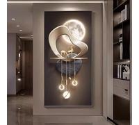 Decorative Fuse Box Covers Wall Mounted Electrical Panel Cover, Modern Flip - Up Meter Switch Box, Breaker Box Cover for Living Room Home Office(Black J,45x90cm/17.7x35.4in)