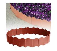 Decorative Garden Edging Border Kit - 80pcs Red Landscape Edging for Lawns Sidewalks & Flower Beds - Durable Easy Install Border for Landscaping Projects